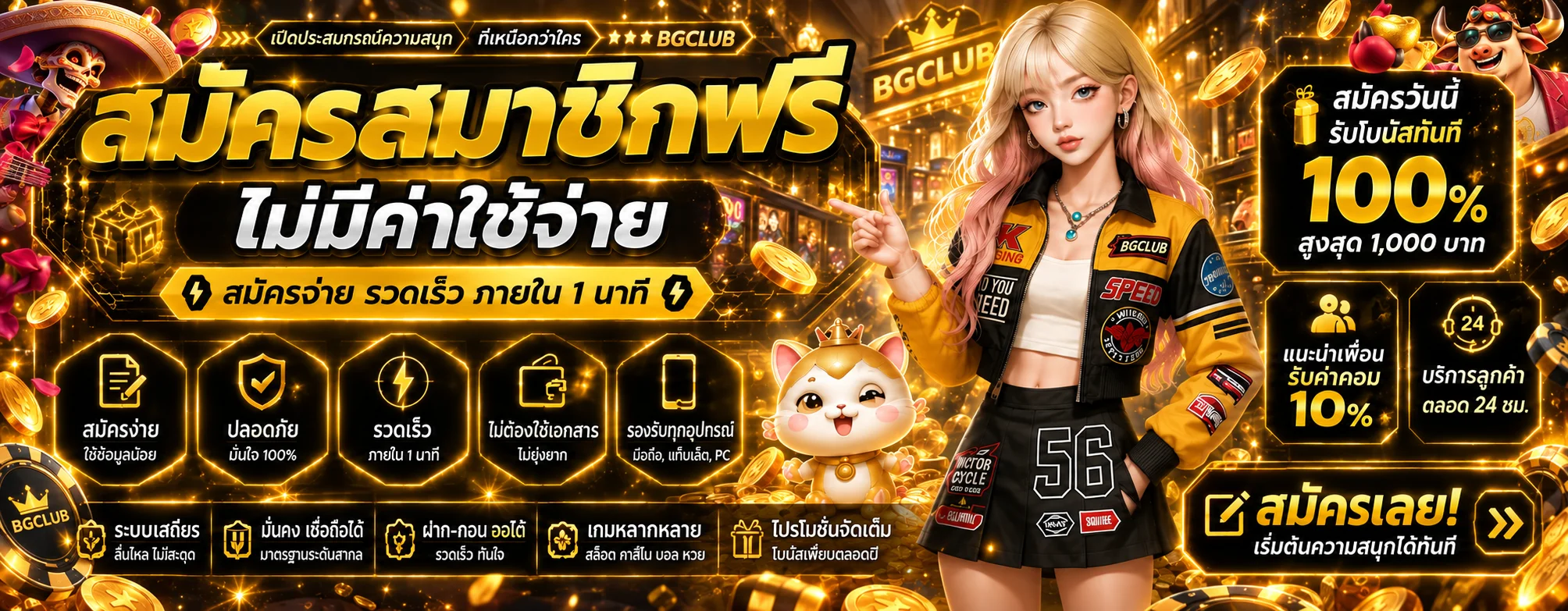 BGCLUB คาสิโนออนไลน์ เว็บตรง สล็อต บาคาร่า ฝากถอนออโต้